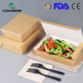 amazon popular kraft paper fast food boxes soup bowl noodle fried chips bread salad box custom design logo size colour